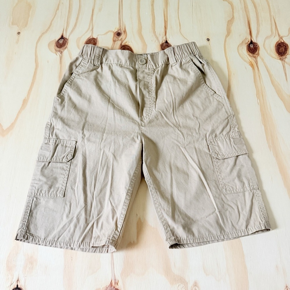 Levi's Cargo Shorts Boys Size L 12-13 Years Beige Stretch Waistband